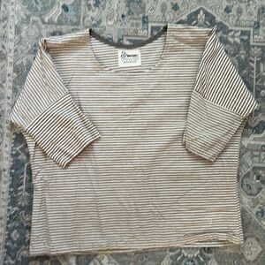 Handmade Conscious Clothing Top Made in Michigan Medium Linen Batwing